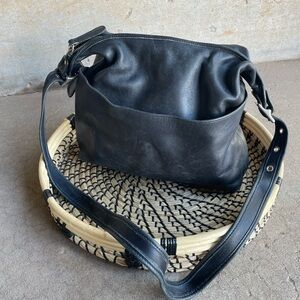 Black leather coach bags